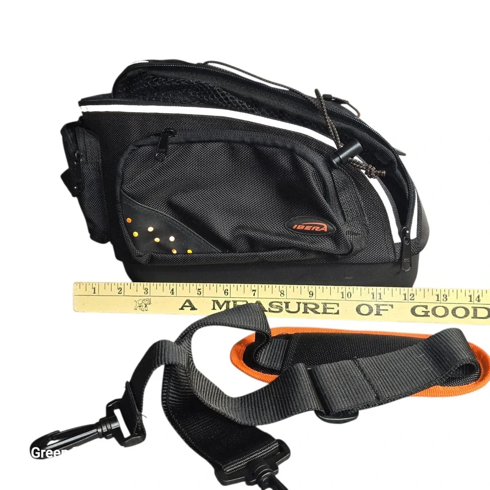 IBERA Black Bicycle Saddle Bag Trunk Bag Pannier Cycling‎ Storage